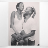 サンゴモダン赤紙吹雪花結婚花びら 三つ折りプログラム (内部中)