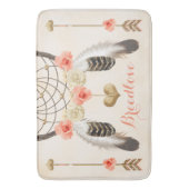 サンゴモノグラムのと金ゴールドのボホの夢捕手 バスマット (正面縦)