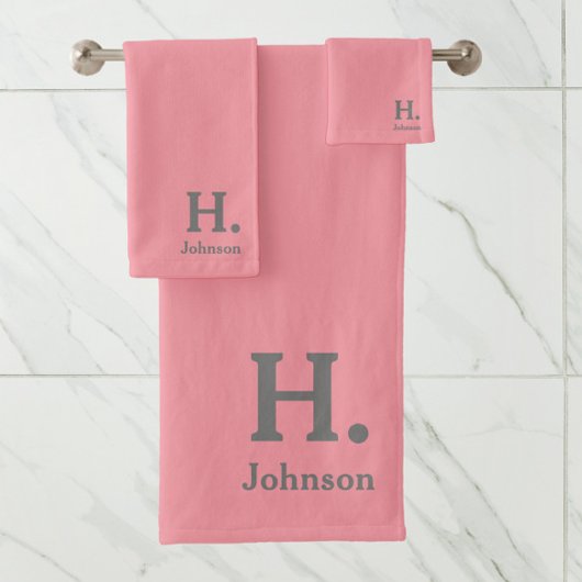 サンゴモノグラムの風呂タオルセット バスタオルセット