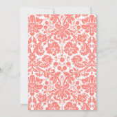 サンゴモノグラムダマスクウェディング招待状 招待状 (裏面)