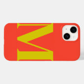 サンゴライムイニシャルパーソナライズされたモノグラム Case-Mate iPhoneケース (裏面 (横))