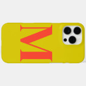 サンゴライム初期モノグラパーソナライズされたム Case-Mate iPhoneケース (裏面 (横))