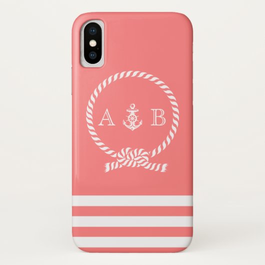 サンゴロープ及びいかりモノグラム Case-Mate iPhoneケース (裏面)