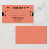 サンゴヴィンテージ予約座席歯科アポイントメント 予約カード (正面/裏面)