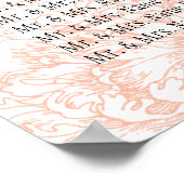 サンゴヴィンテージ結婚フローラ座席表 ポスター (角)