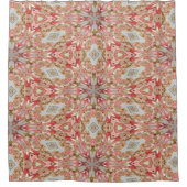 サンゴ万華鏡のように千変万化するパターン シャワーカーテン (正面)