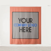 サンゴ企業 ビジネス トレード ショー ロゴ バックドロップ タペストリー (正面)