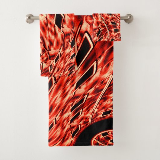 サンゴ像に映る曲がった正方形 バスタオルセット (インサイチュ)