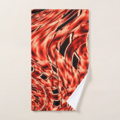 サンゴ像に映る曲がった正方形 バスタオルセット (ハンドタオル)