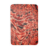 サンゴ像に映る曲がった正方形 バスマット (正面縦)