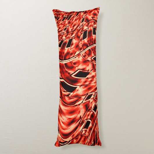 サンゴ像に映る曲がった正方形 ボディピロー (裏面 (縦))