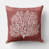 サンゴ化粧枕 | 沿岸スタイル クッション (裏面)