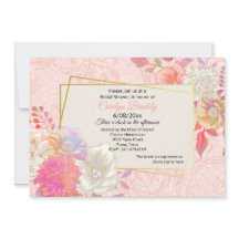 サンゴ及びアイボリーフローラブライダルシャワー