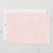 サンゴ及びアイボリーフローラブライダルシャワー 招待状 (裏面)