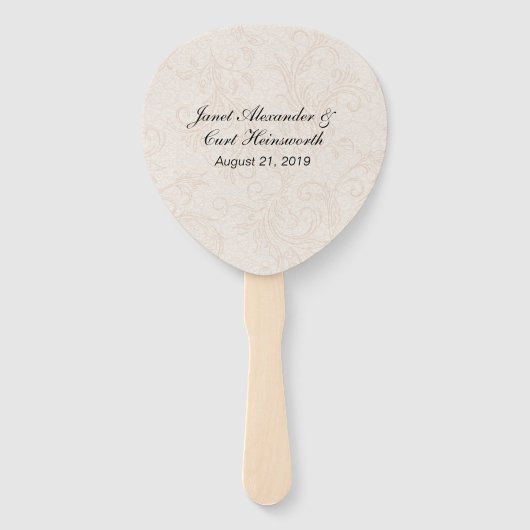 サンゴ及びアイボリーフローラ結婚式 プログラム ハンドファン (裏面)