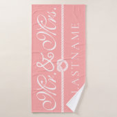 サンゴ及びホワイトローカスタムプの家族用バスタオル バスタオル (バスタオル)