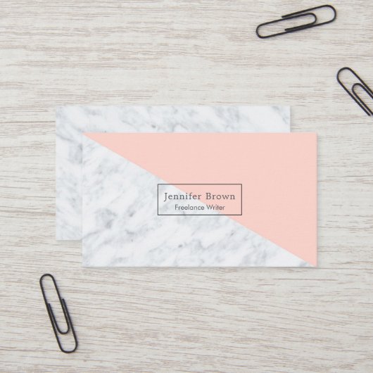 サンゴ及び大理石モダンプロフェッショナル名刺 名刺 (正面/裏面インサイチュ)