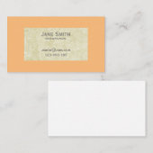 サンゴ及び手作り紙組織スタイリッシュ 名刺 (正面/裏面)