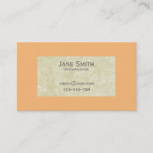 サンゴ及び手作り紙組織スタイリッシュ 名刺 (正面)