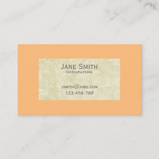 サンゴ及び手作り紙組織スタイリッシュ 名刺 (正面)