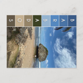 サンゴ大きい石 – バスティバ，バルバドス ポストカード