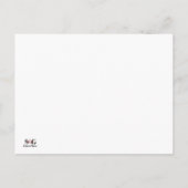 サンゴ大理石Tモノグラムパーソナライズされた聖句 ポストカード (裏面)