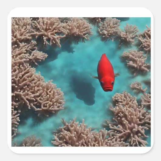 サンゴ天国 スクエアシール (正面)