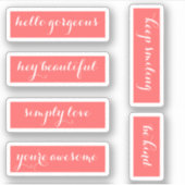 サンゴ引用文書道タイポグラフィ シール (正面)