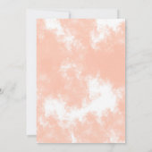 サンゴ手書きタイポグラフィ結婚式招待状 招待状 (裏面)