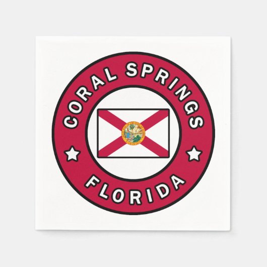 サンゴ春フロリダ スタンダードカクテルナプキン (正面)