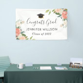 サンゴ桃フローラおめでとうの卒業パーティー 横断幕 (トレードショー)