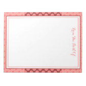 サンゴ水玉模様模様 ノートパッド (正面)