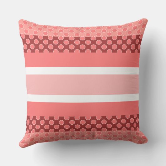 サンゴ水玉模様 クッション (裏面)