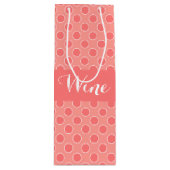 サンゴ水玉模様 ワインギフトバッグ (正面)