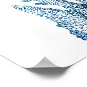 サンゴ沿岸航海の海ビーチ海青 ポスター (角)