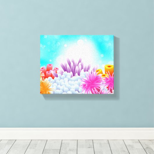 サンゴ海 キャンバスプリント (インサイチュ (ウッドフロア))