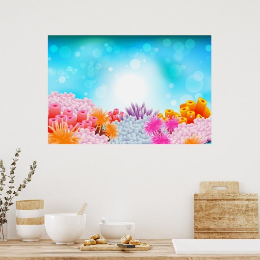 サンゴ海 ポスター (キッチン)