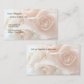 サンゴ淡い色のバラ 名刺 (正面/裏面)