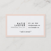 サンゴ白モダン銀フェイク箔カラーブロック 名刺 (裏面)