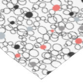 サンゴ白黒サークル テーブルクロス (アングル)