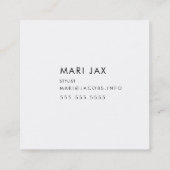 サンゴ礁および赤面ピンク抽象芸術 スクエア名刺 (裏面)