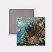 サンゴ礁と外来魚 マグネット (正面/裏面)