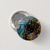 サンゴ礁と外来魚 缶バッジ (正面&裏面)