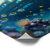 サンゴ礁に隠された難破船 ポスター (角)