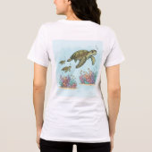 サンゴ礁のウミガメTシャツ トライブレンドTシャツ (裏面)