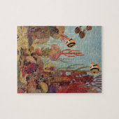 サンゴ礁のエンゼルフィッシュ、ビンテージの熱帯魚 ジグソーパズル (横)