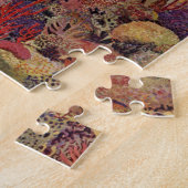 サンゴ礁のエンゼルフィッシュ、ビンテージの熱帯魚 ジグソーパズル (側面)