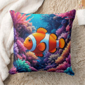 🐠 サンゴ礁のカッコウチョウチョウ魚 海のホームデコールピロー 🌊 クッション (ブランケット)