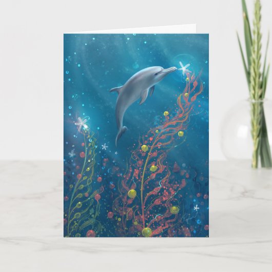 サンゴ礁のクリスマスツリー マジカル・ドルフィン シーズンカード (正面)