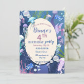 サンゴ礁のジューシーな世界からのおたんじょうびのお誘い 招待状 (スタンド正面)